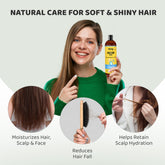 Rey Naturals Castor Plus Hyaluronic Hair Oil|Helps In Hair Growth,Hairfall Control, Skin Care &Moisturizing Dry Skin|Long Lasting Hydration & Non-Sticky Hair|For All Hair Types| 200Ml * 2